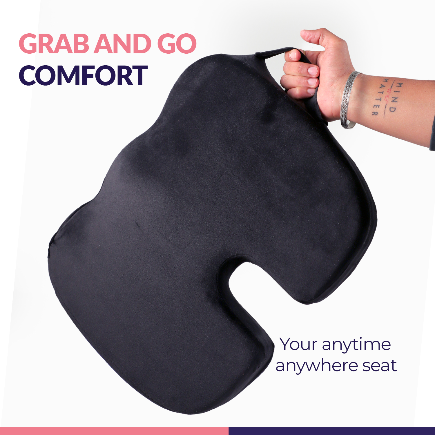 Response Memory Foam Orthopedic Seat Cushion for Tailbone Pain Relief