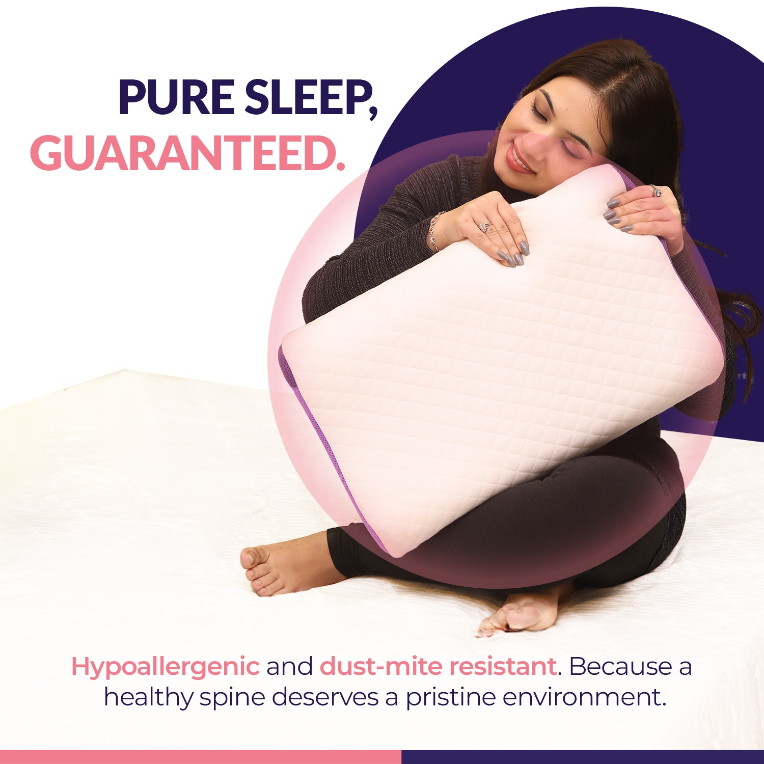 Response King Size Orthopedic Memory Foam Pillow, Cool Gel Infused Cervical Memory Foam Pillow for Neck & Shoulder Pain with Removable Cover