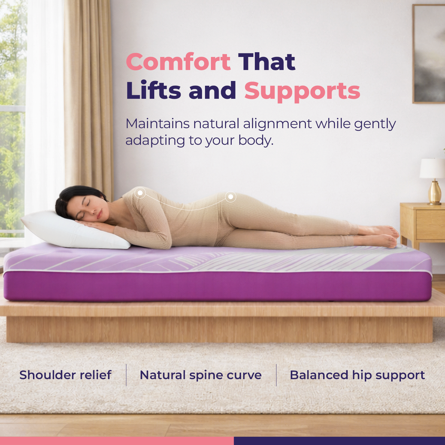 Response Posture-Pro Latex Mattress | Breathable Zoned Support & Ergonomic Comfort