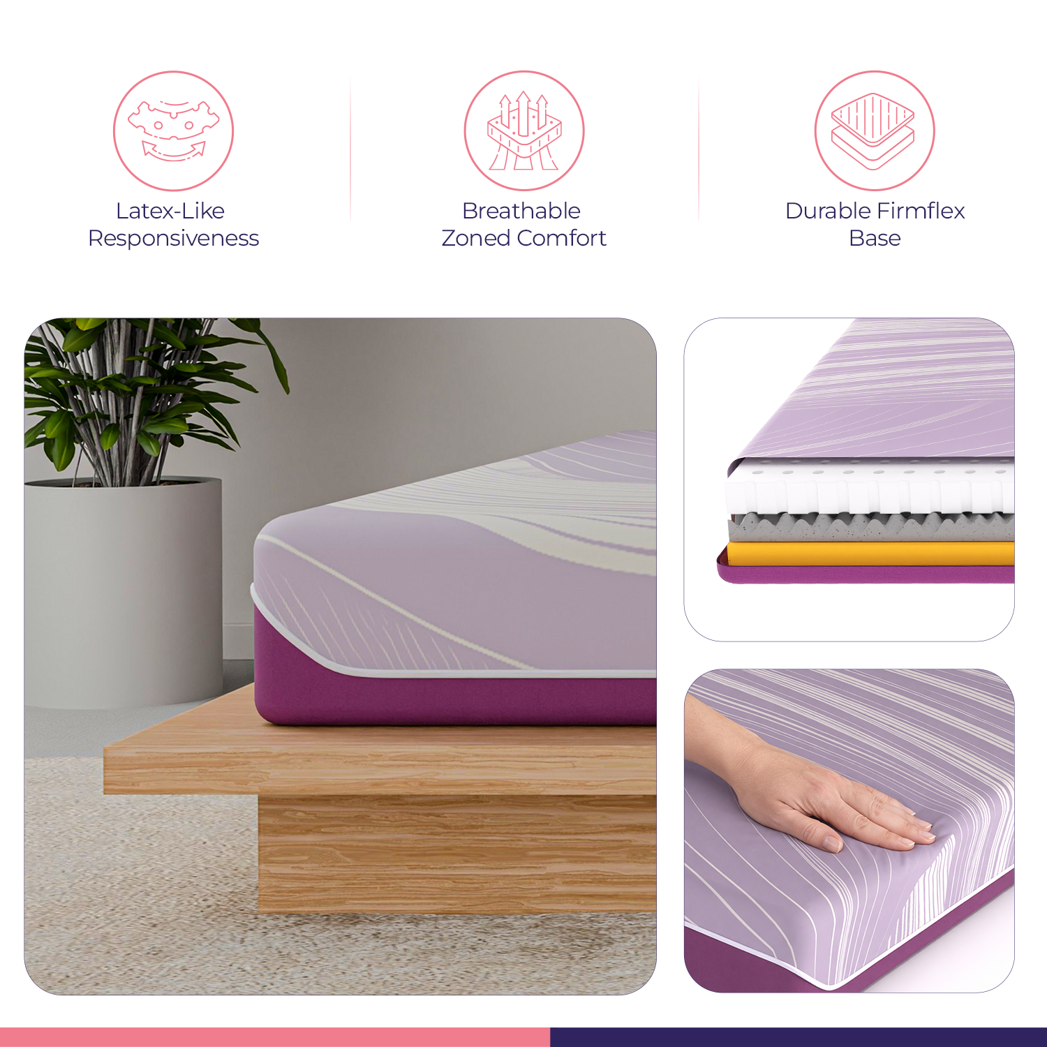 Response Posture-Pro Latex Mattress | Breathable Zoned Support & Ergonomic Comfort