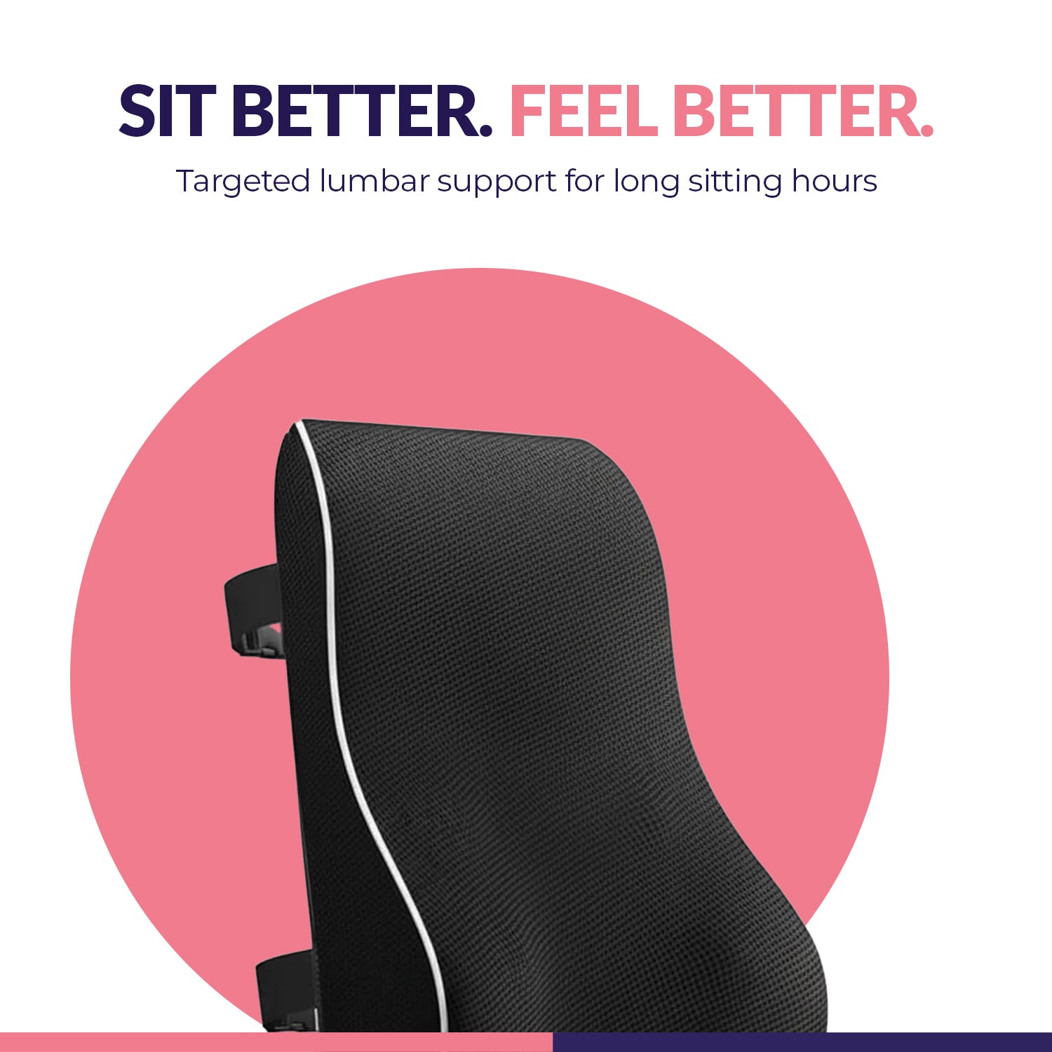 Response Orthopedic Lumbar Back Support Cushion for Office Chair & Car Seat